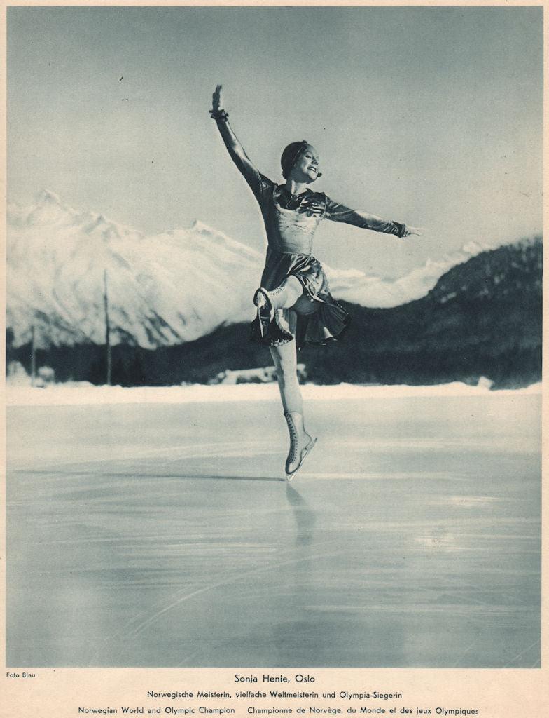 ICE FIGURE SKATING. Sonja Henie. Norwegian, World and Olympic Champion (1) 1935